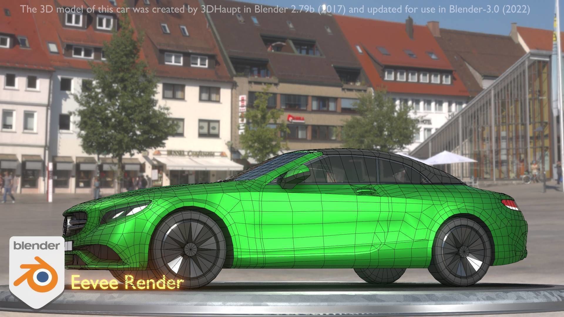 City Car 48 Upper Class Type-A Green Low-poly 3D model_59