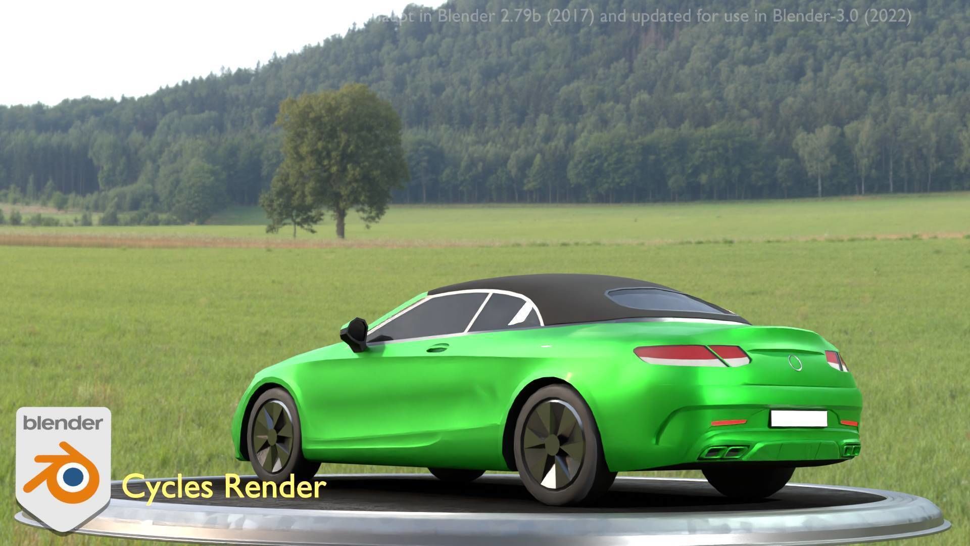 City Car 48 Upper Class Type-A Green Low-poly 3D model_52