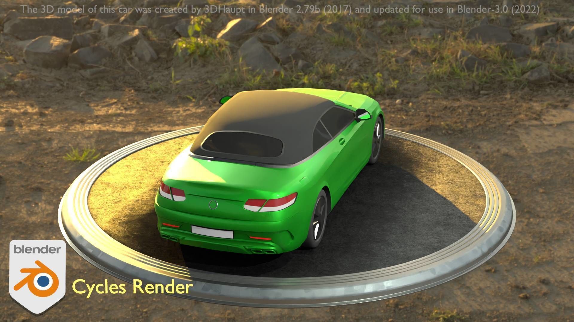 City Car 48 Upper Class Type-A Green Low-poly 3D model_23