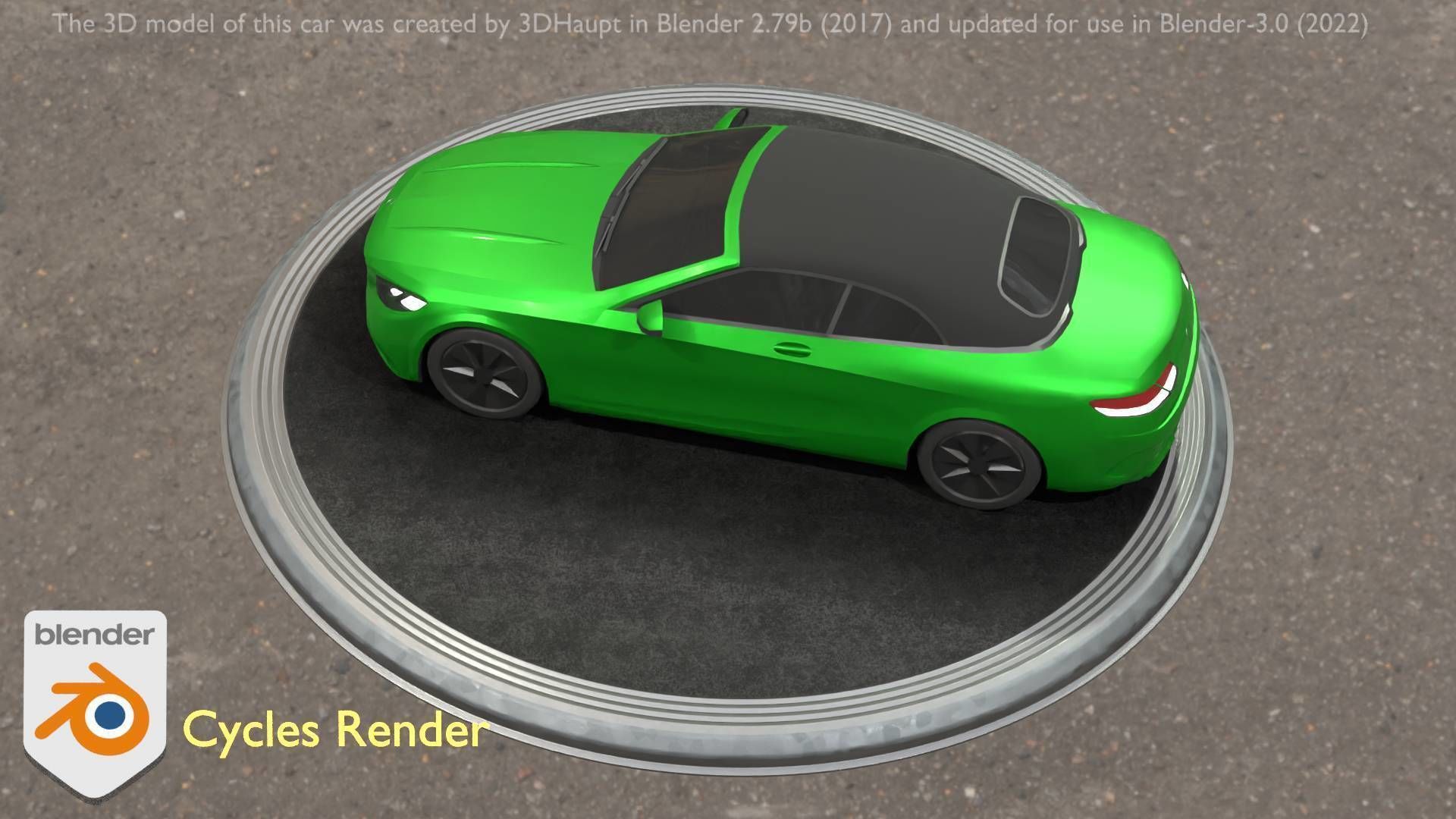 City Car 48 Upper Class Type-A Green Low-poly 3D model_33