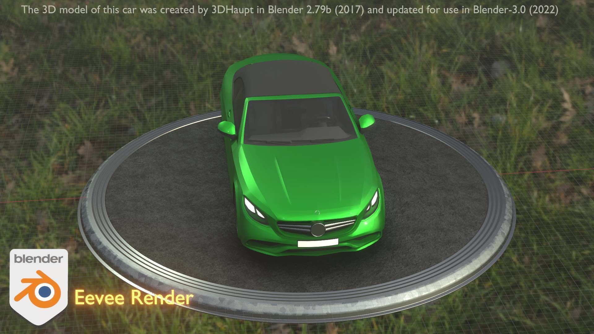 City Car 48 Upper Class Type-A Green Low-poly 3D model_29