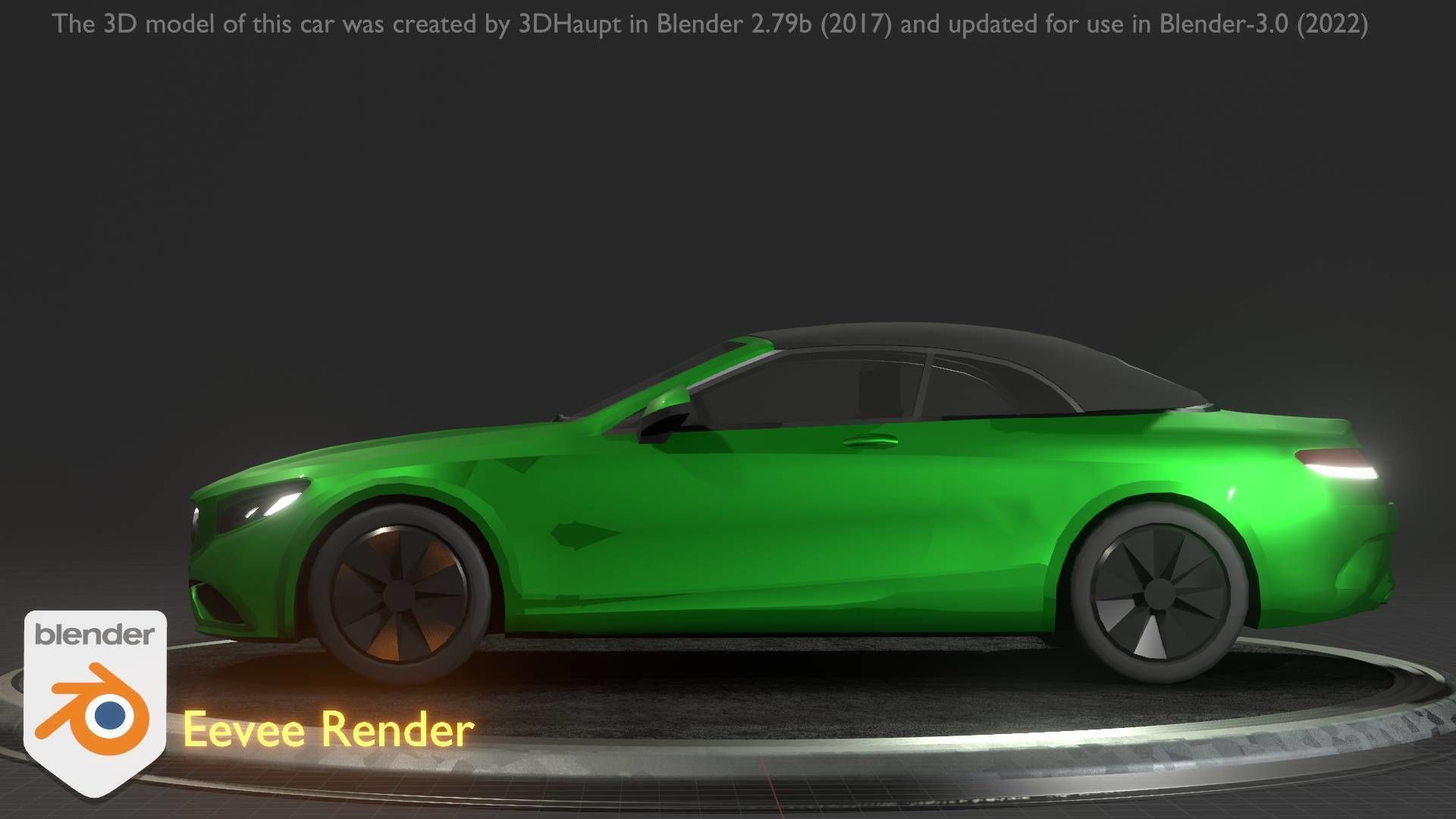 City Car 48 Upper Class Type-A Green Low-poly 3D model_6