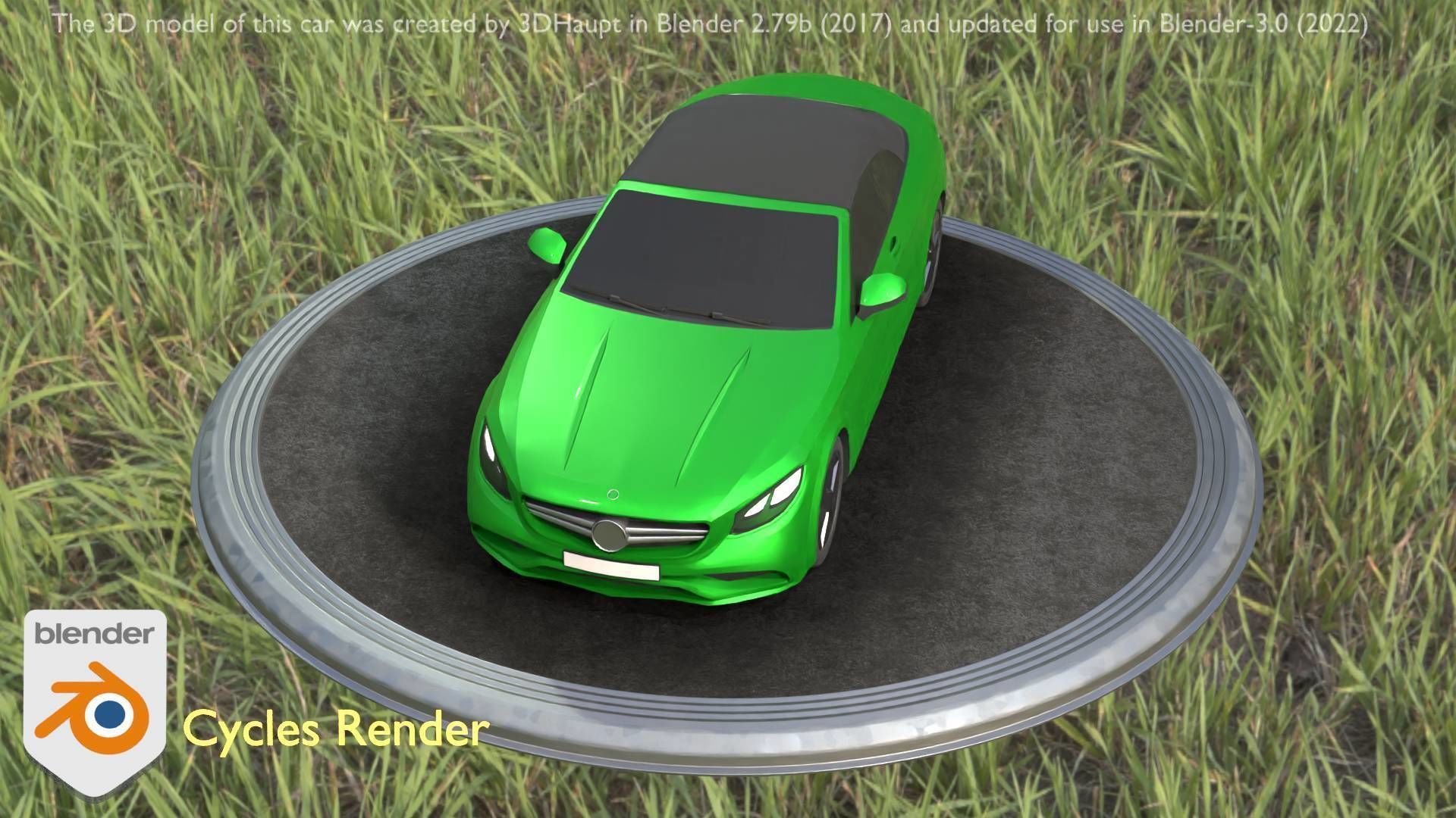 City Car 48 Upper Class Type-A Green Low-poly 3D model_35