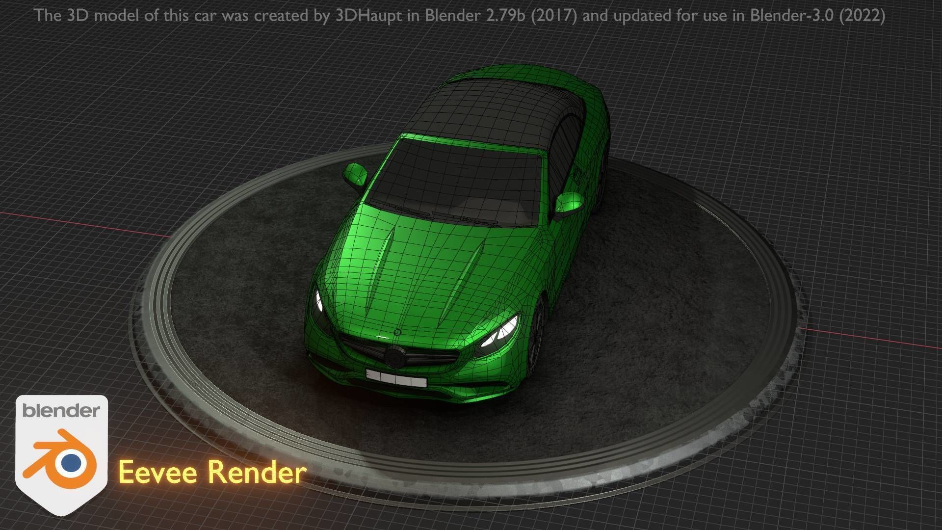 City Car 48 Upper Class Type-A Green Low-poly 3D model_74