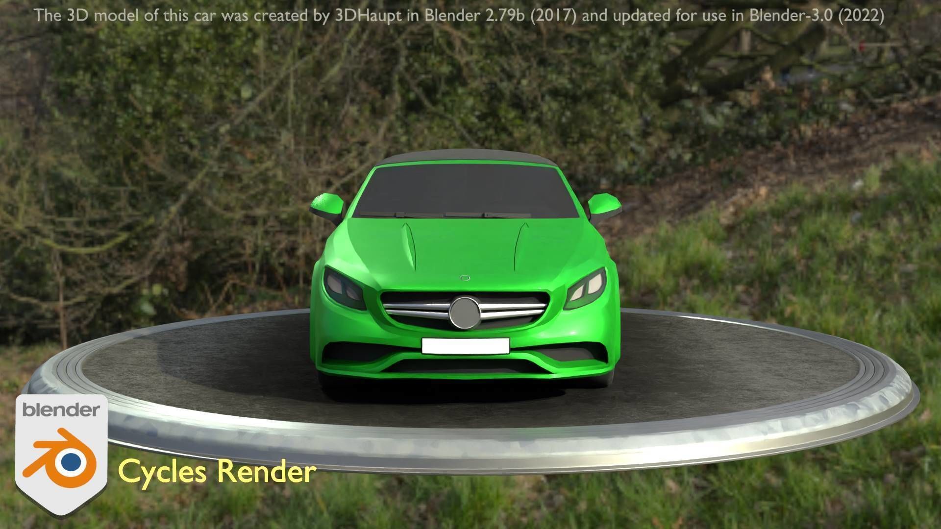 City Car 48 Upper Class Type-A Green Low-poly 3D model_65