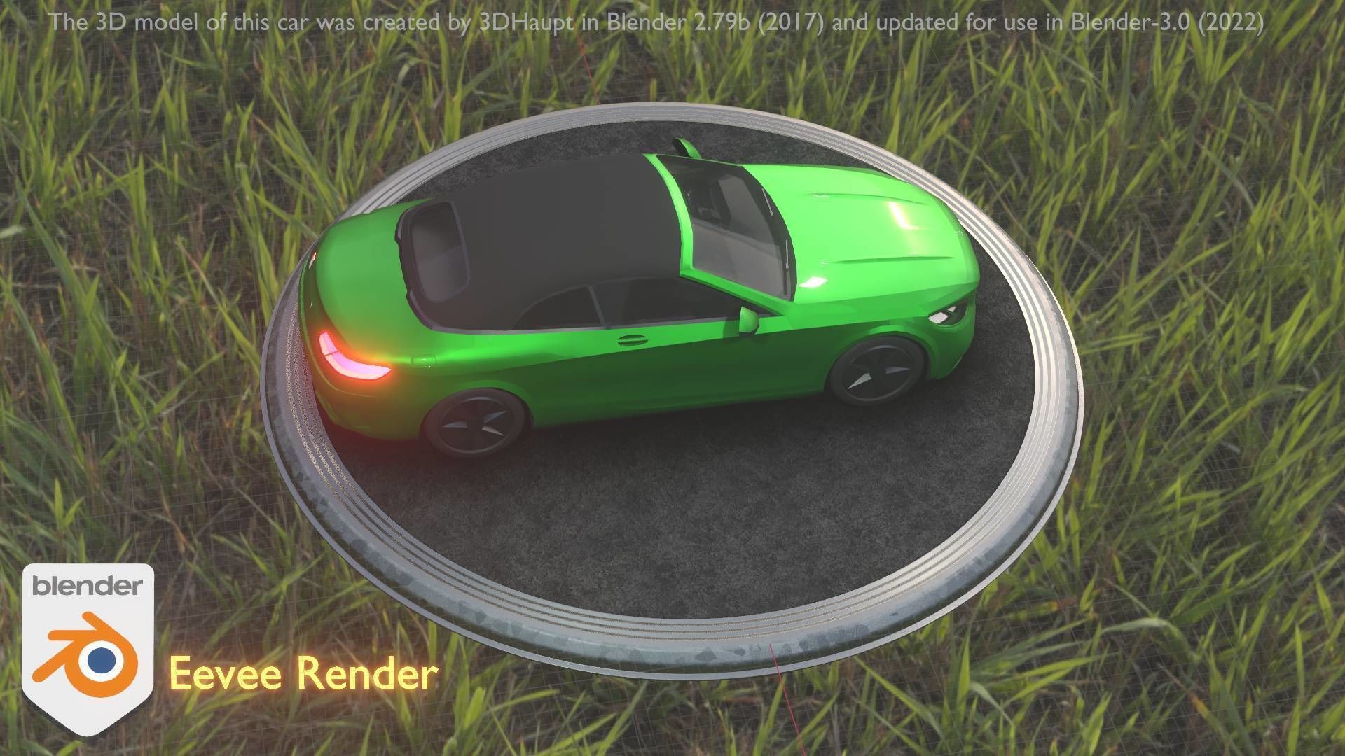 City Car 48 Upper Class Type-A Green Low-poly 3D model_41