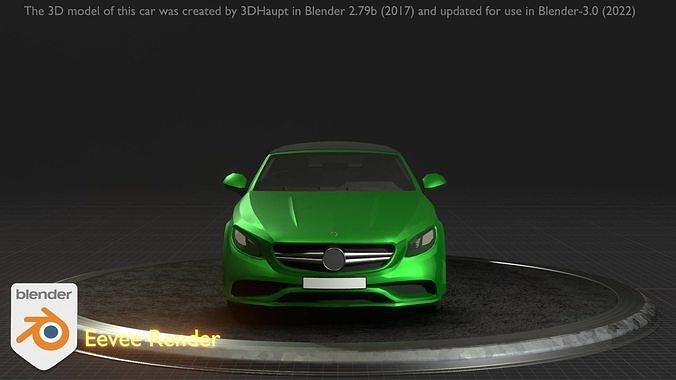 City Car 48 Upper Class Type-A Green Low-poly 3D model