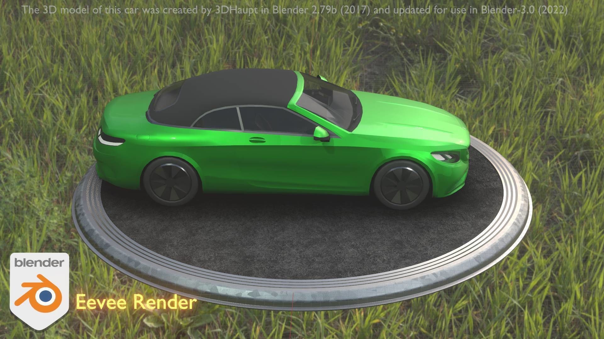 City Car 48 Upper Class Type-A Green Low-poly 3D model_20