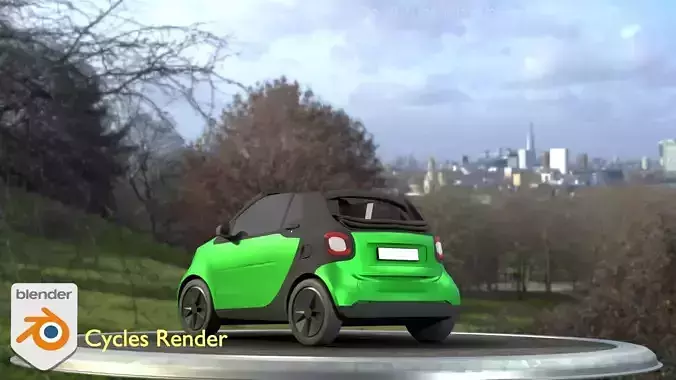 City Car 49 Small Convertible Open Type-E Green