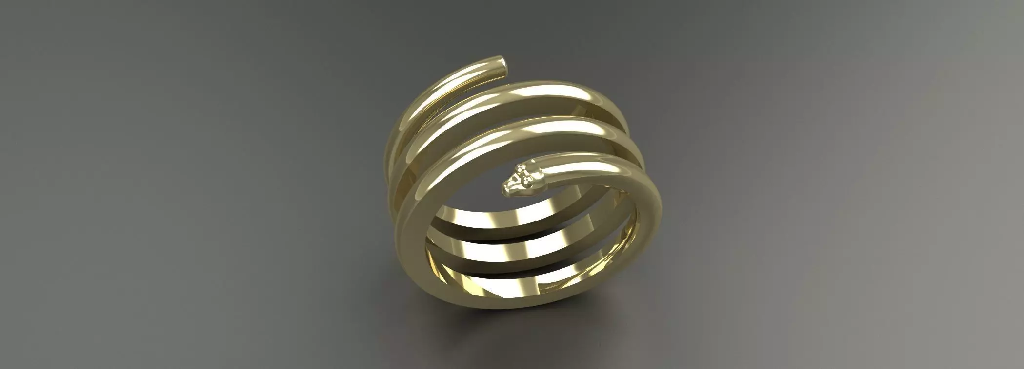 Snake Ring Gold Silver Platinum Luxury Jewelry 3D print model