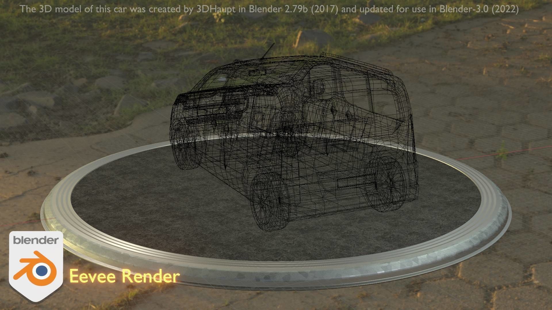 City Car 51 Utility Vehicles Van Type-D Green Low-poly 3D model_92