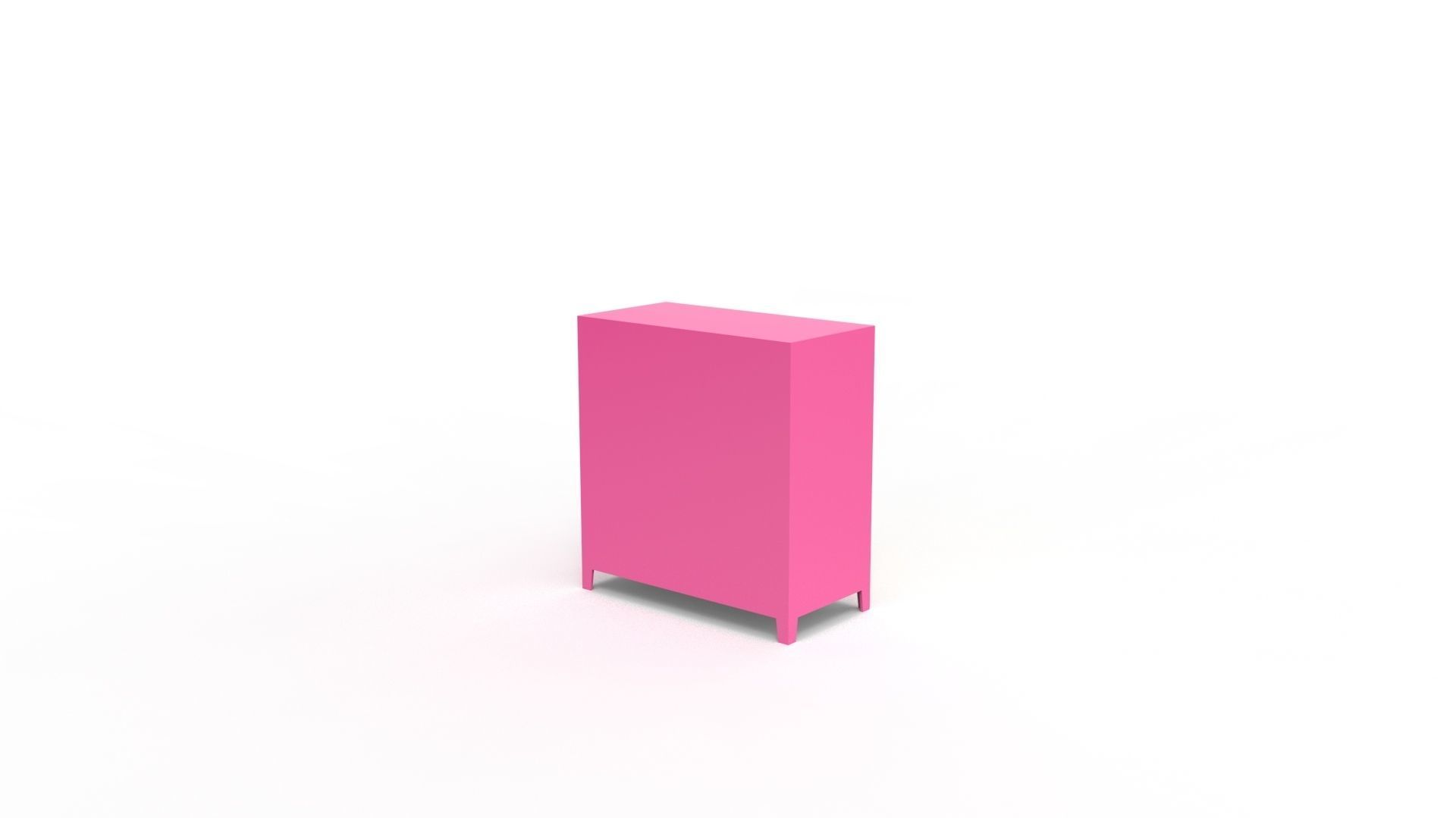 METAL CABINET-5 TYPES -PINK AND CREAM 3D Model Collection_29