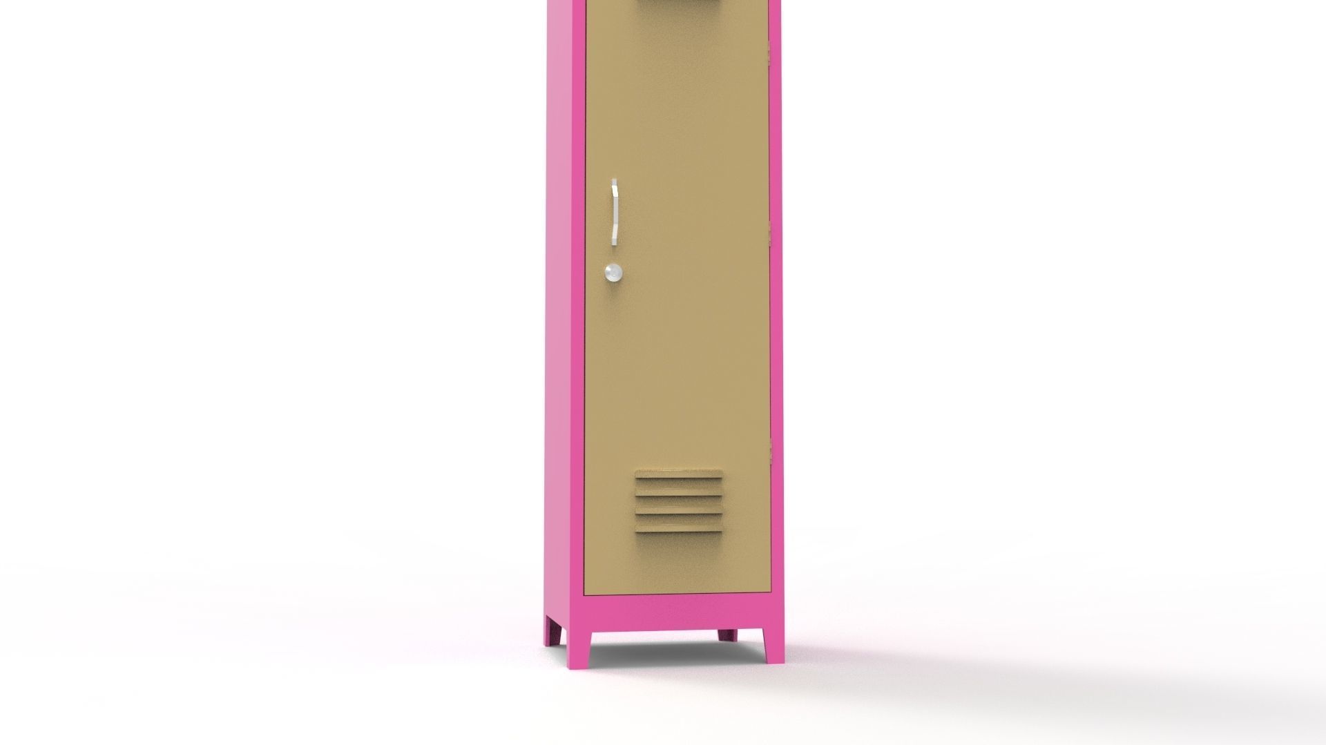METAL CABINET-5 TYPES -PINK AND CREAM 3D Model Collection_48