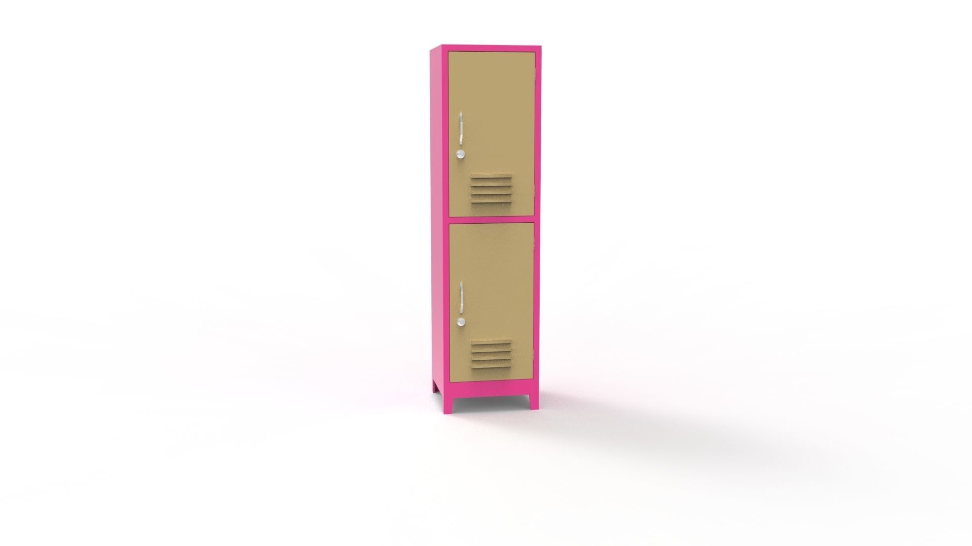METAL CABINET-5 TYPES -PINK AND CREAM 3D Model Collection_59