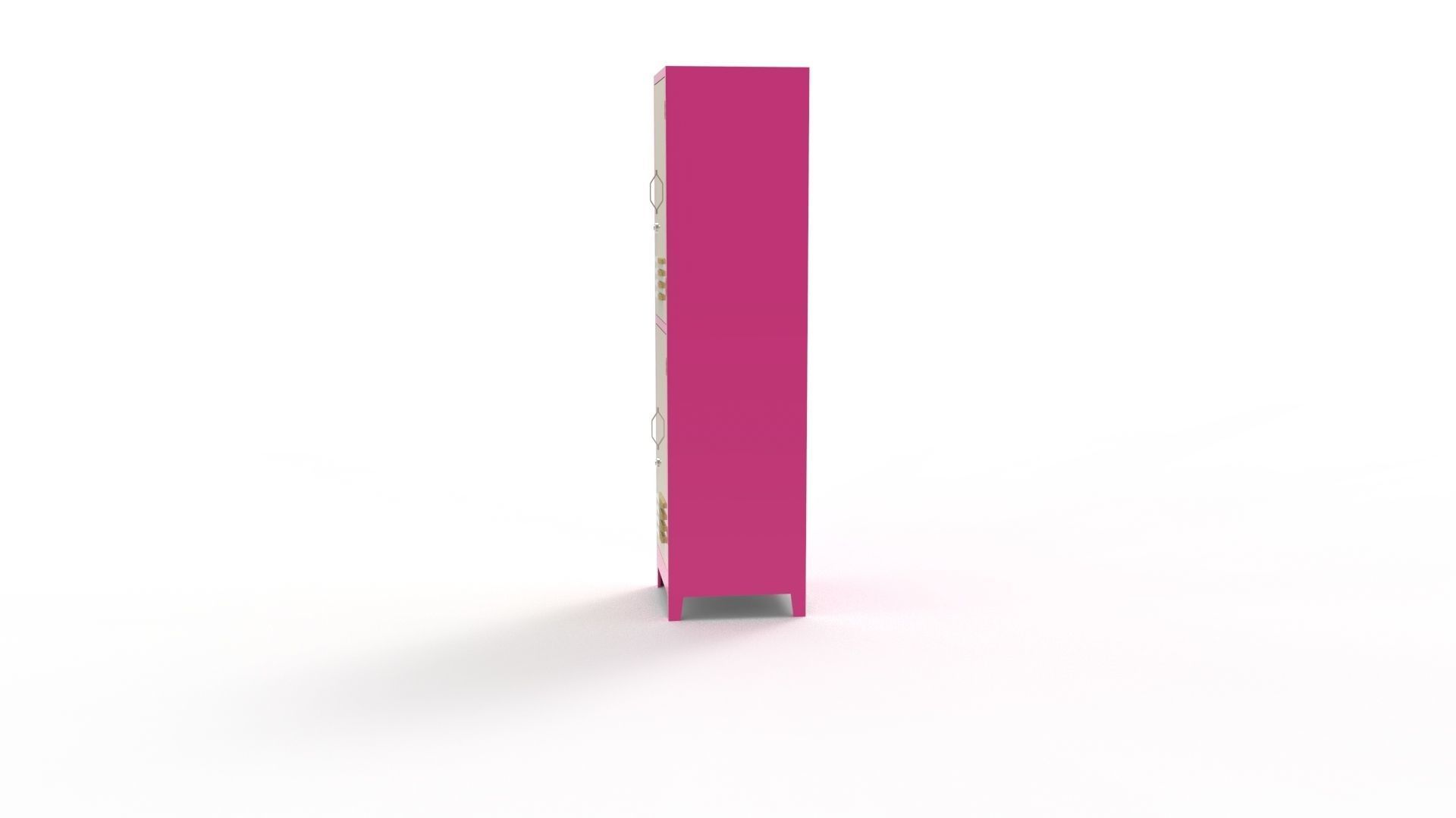 METAL CABINET-5 TYPES -PINK AND CREAM 3D Model Collection_66