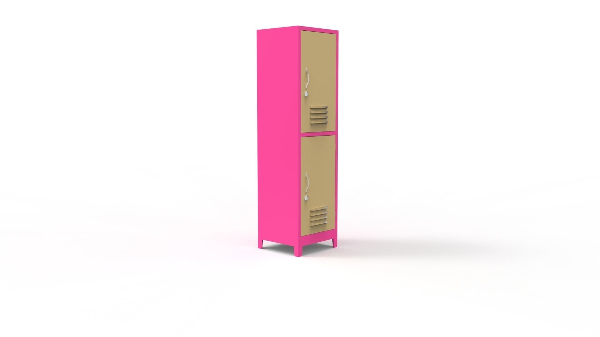 METAL CABINET-5 TYPES -PINK AND CREAM 3D Model Collection_62