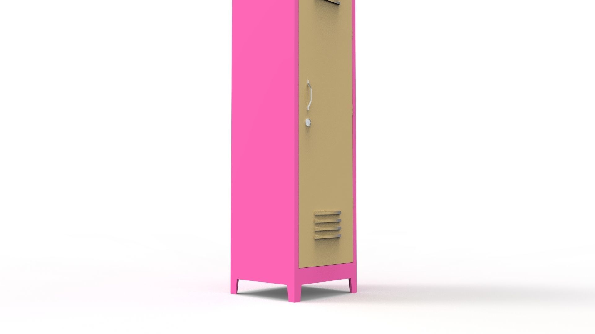 METAL CABINET-5 TYPES -PINK AND CREAM 3D Model Collection_47
