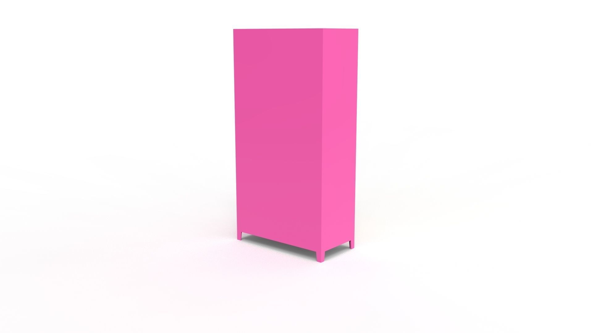 METAL CABINET-5 TYPES -PINK AND CREAM 3D Model Collection_7