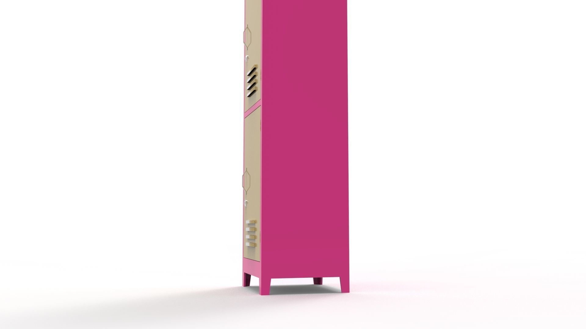 METAL CABINET-5 TYPES -PINK AND CREAM 3D Model Collection_58