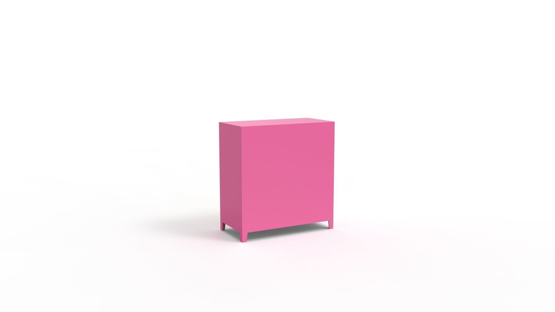METAL CABINET-5 TYPES -PINK AND CREAM 3D Model Collection_27