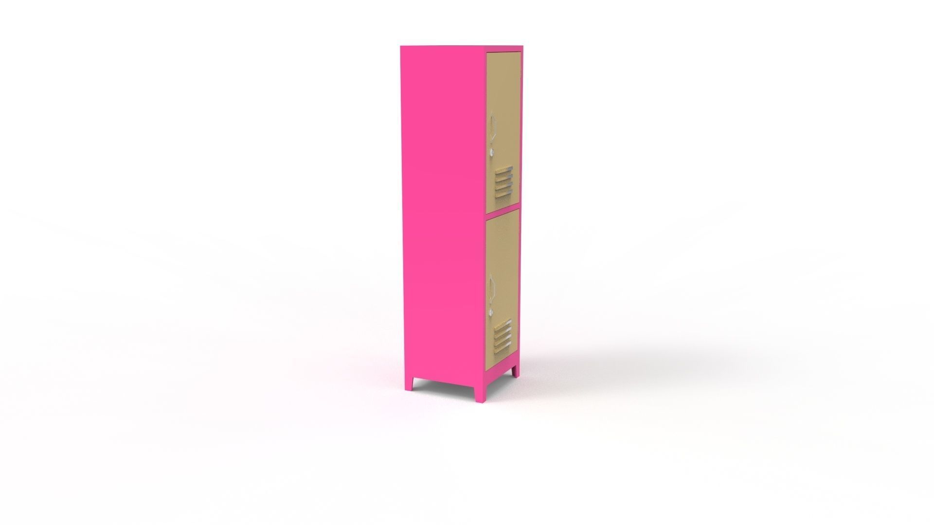 METAL CABINET-5 TYPES -PINK AND CREAM 3D Model Collection_55