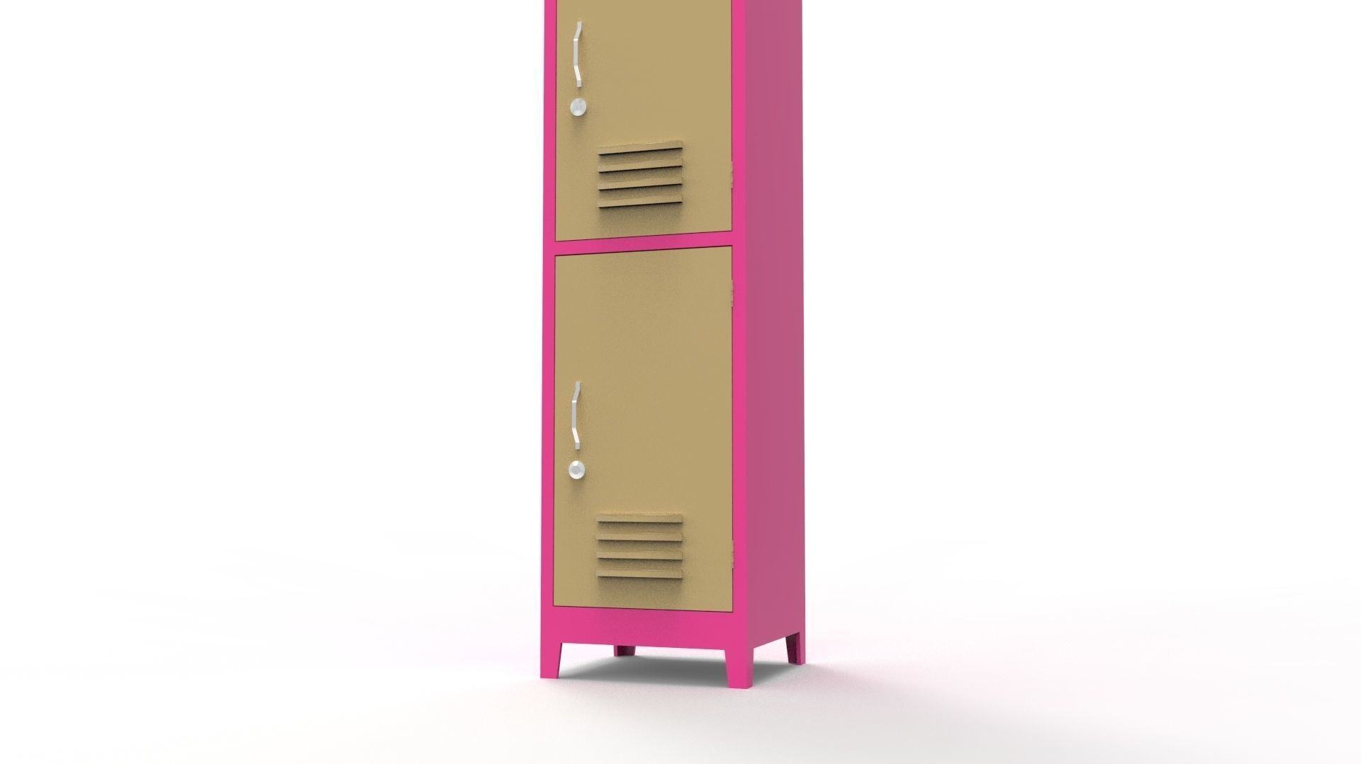 METAL CABINET-5 TYPES -PINK AND CREAM 3D Model Collection_68
