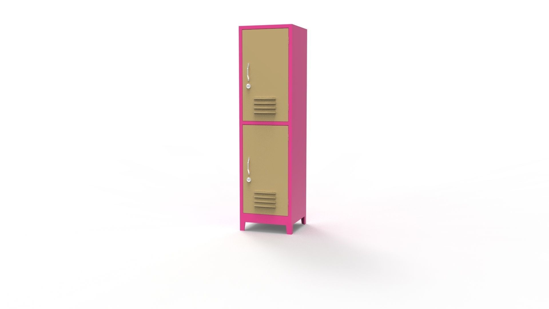 METAL CABINET-5 TYPES -PINK AND CREAM 3D Model Collection_61