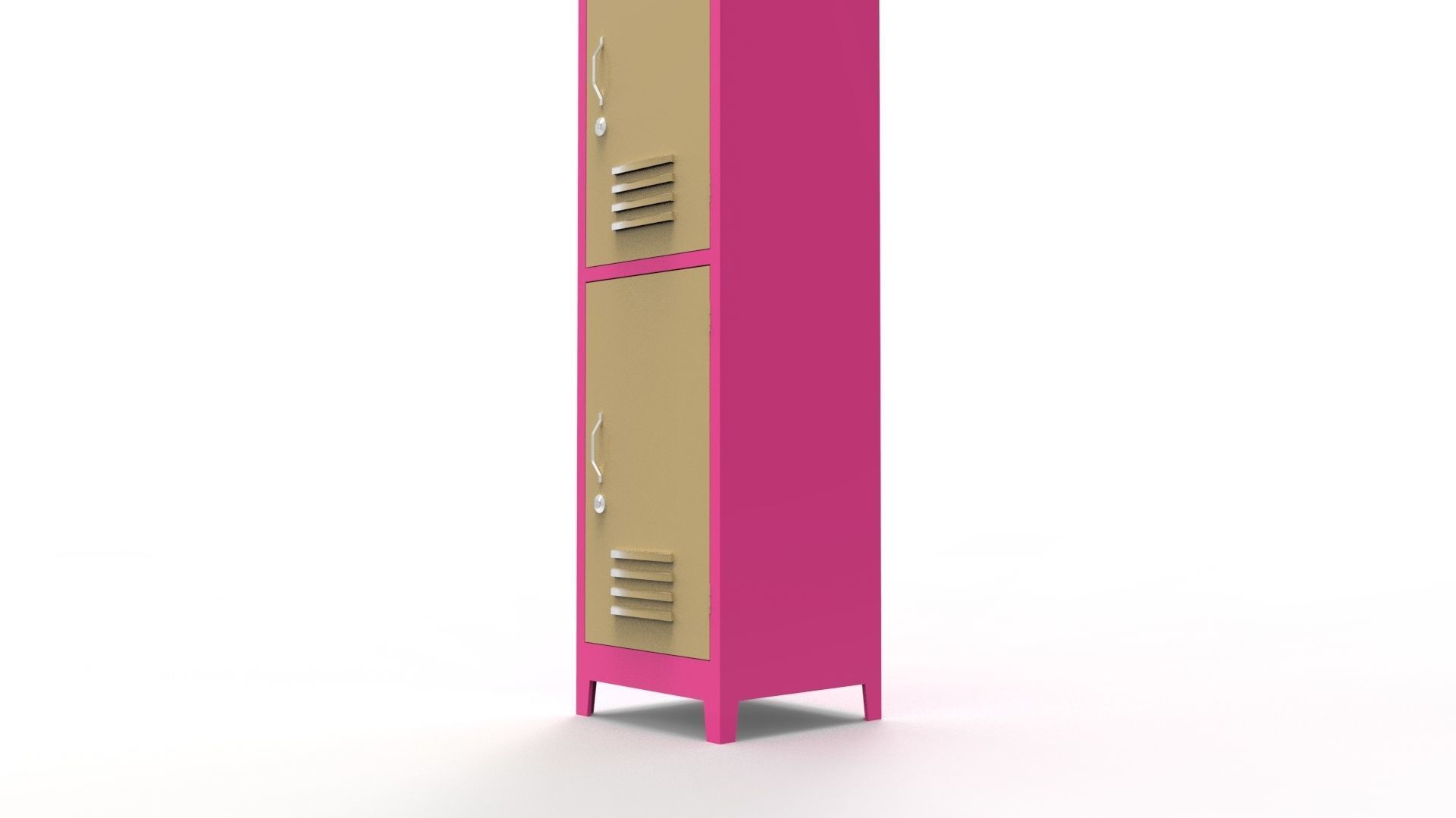 METAL CABINET-5 TYPES -PINK AND CREAM 3D Model Collection_63