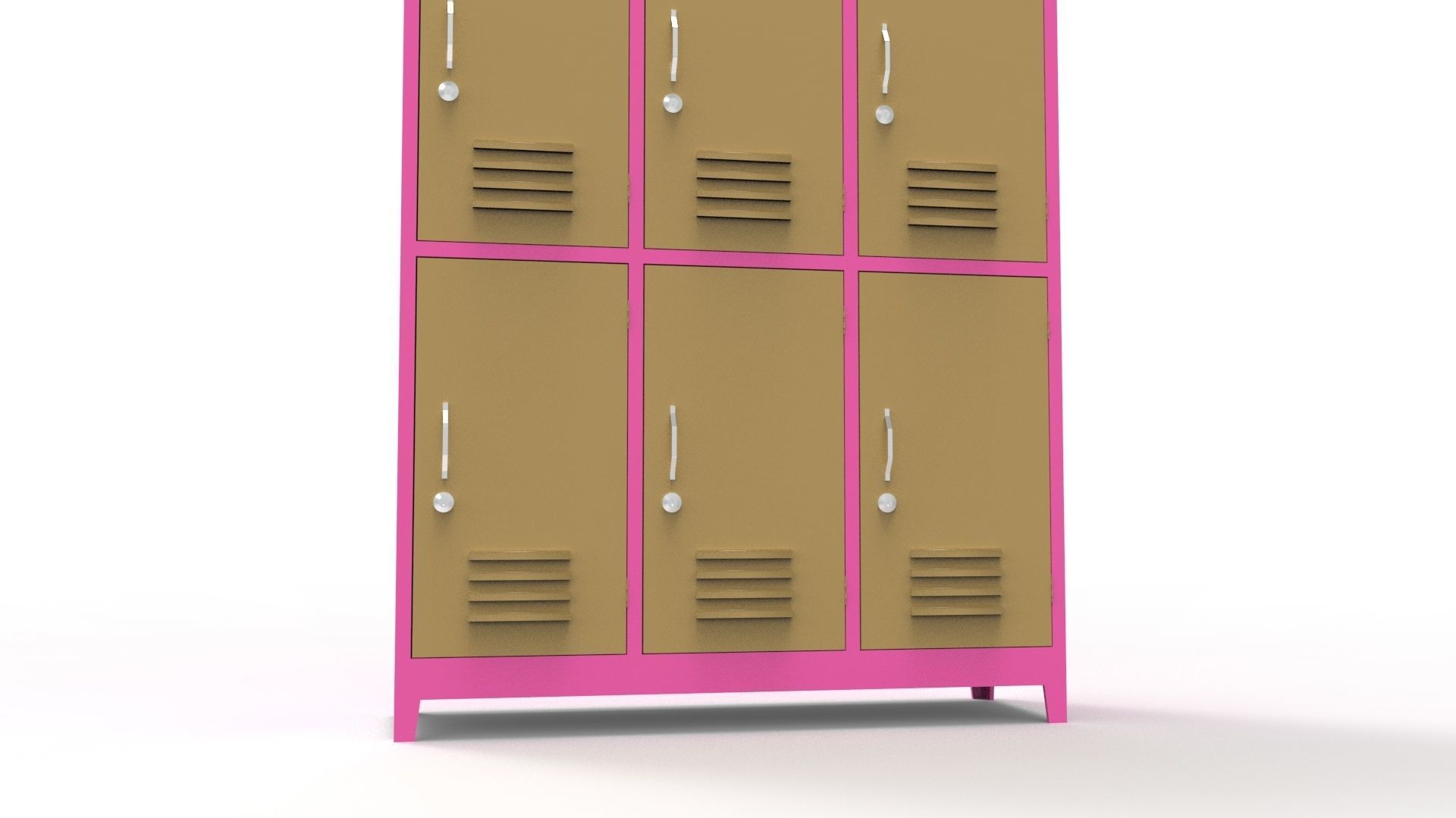 METAL CABINET-5 TYPES -PINK AND CREAM 3D Model Collection_87