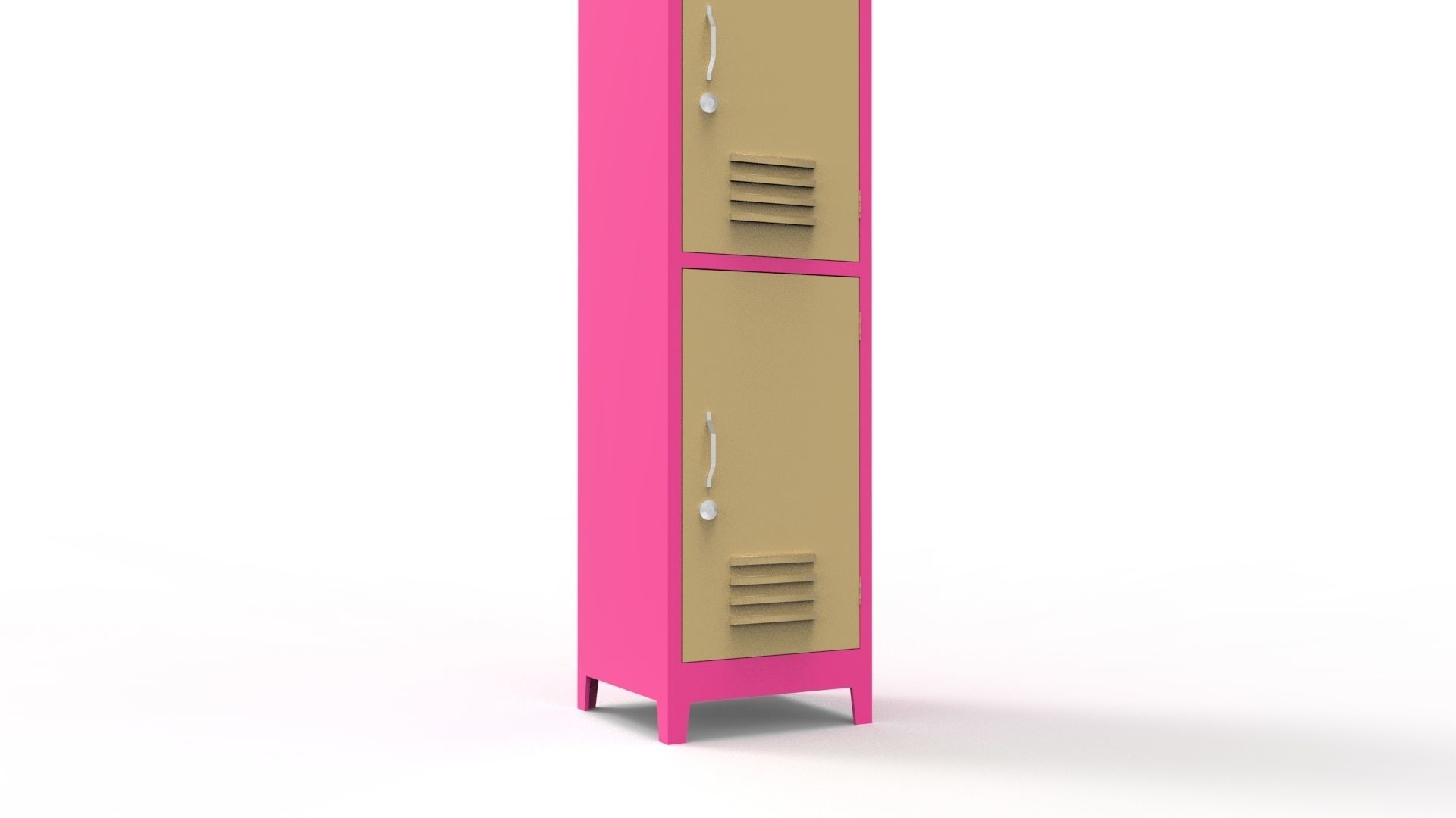 METAL CABINET-5 TYPES -PINK AND CREAM 3D Model Collection_67