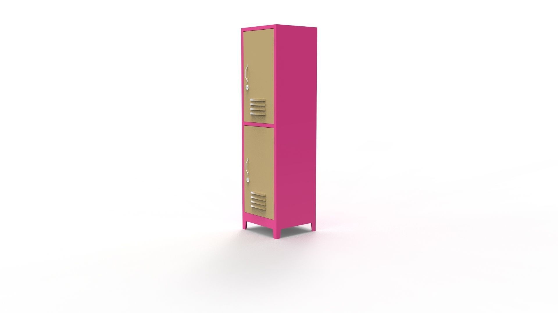 METAL CABINET-5 TYPES -PINK AND CREAM 3D Model Collection_54