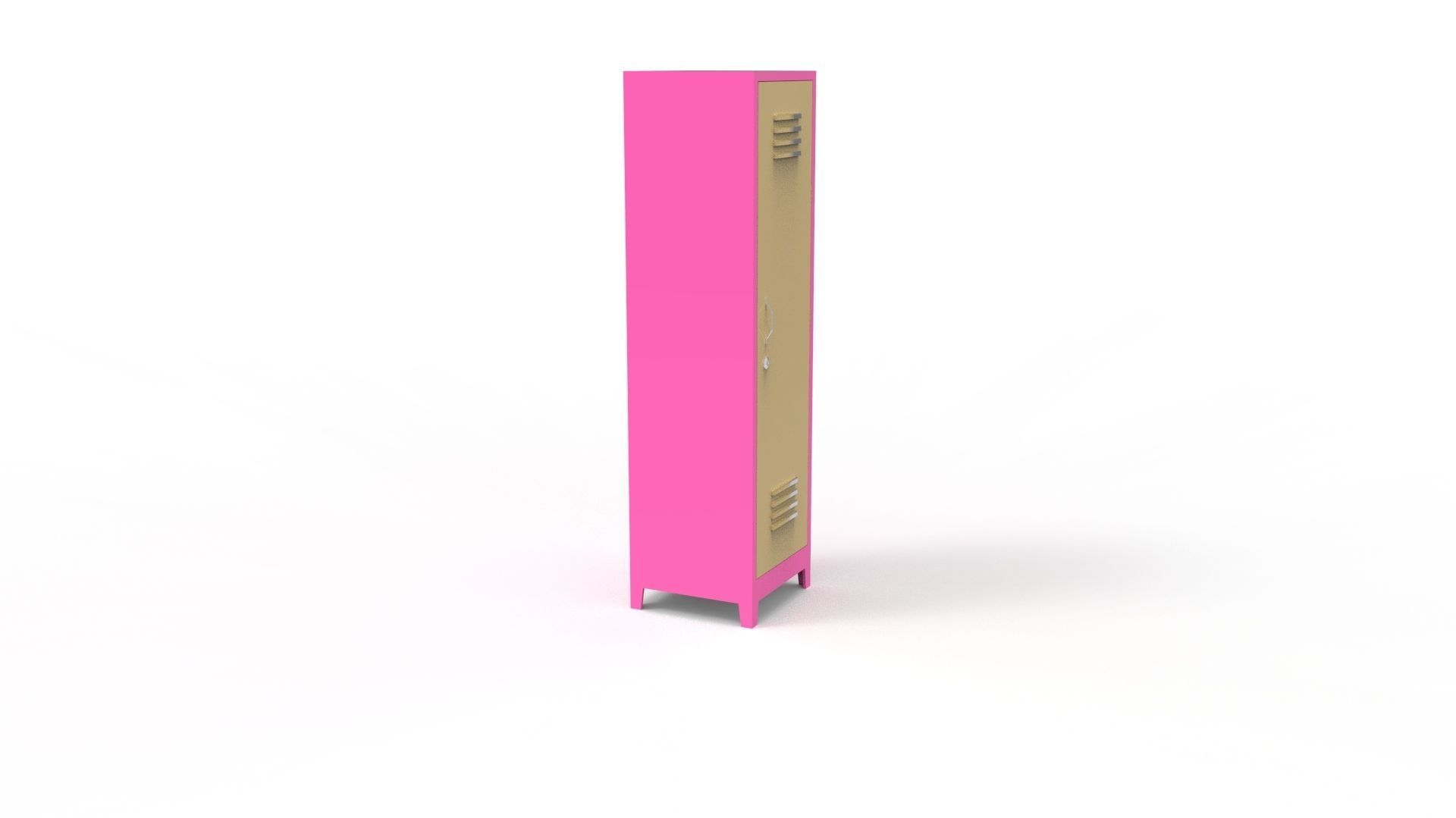METAL CABINET-5 TYPES -PINK AND CREAM 3D Model Collection_43