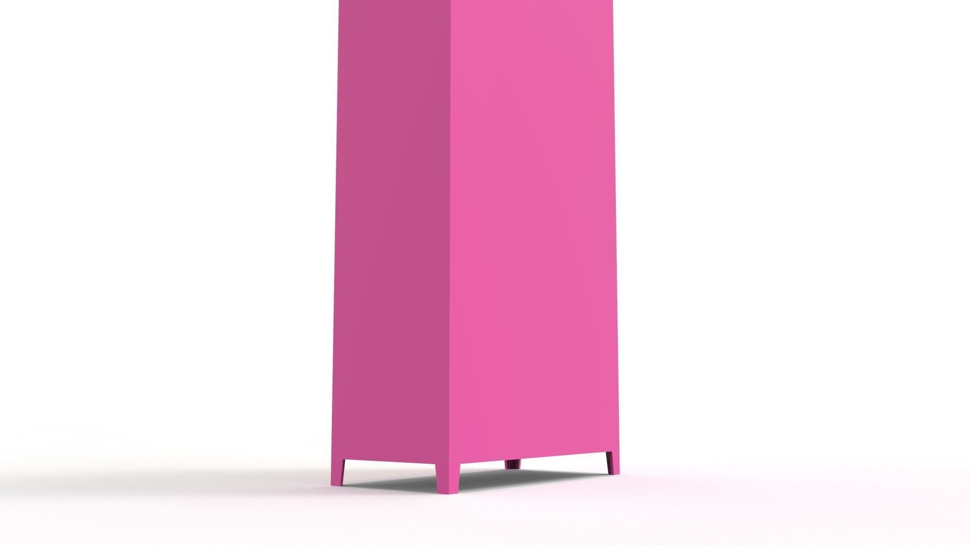 METAL CABINET-5 TYPES -PINK AND CREAM 3D Model Collection_4