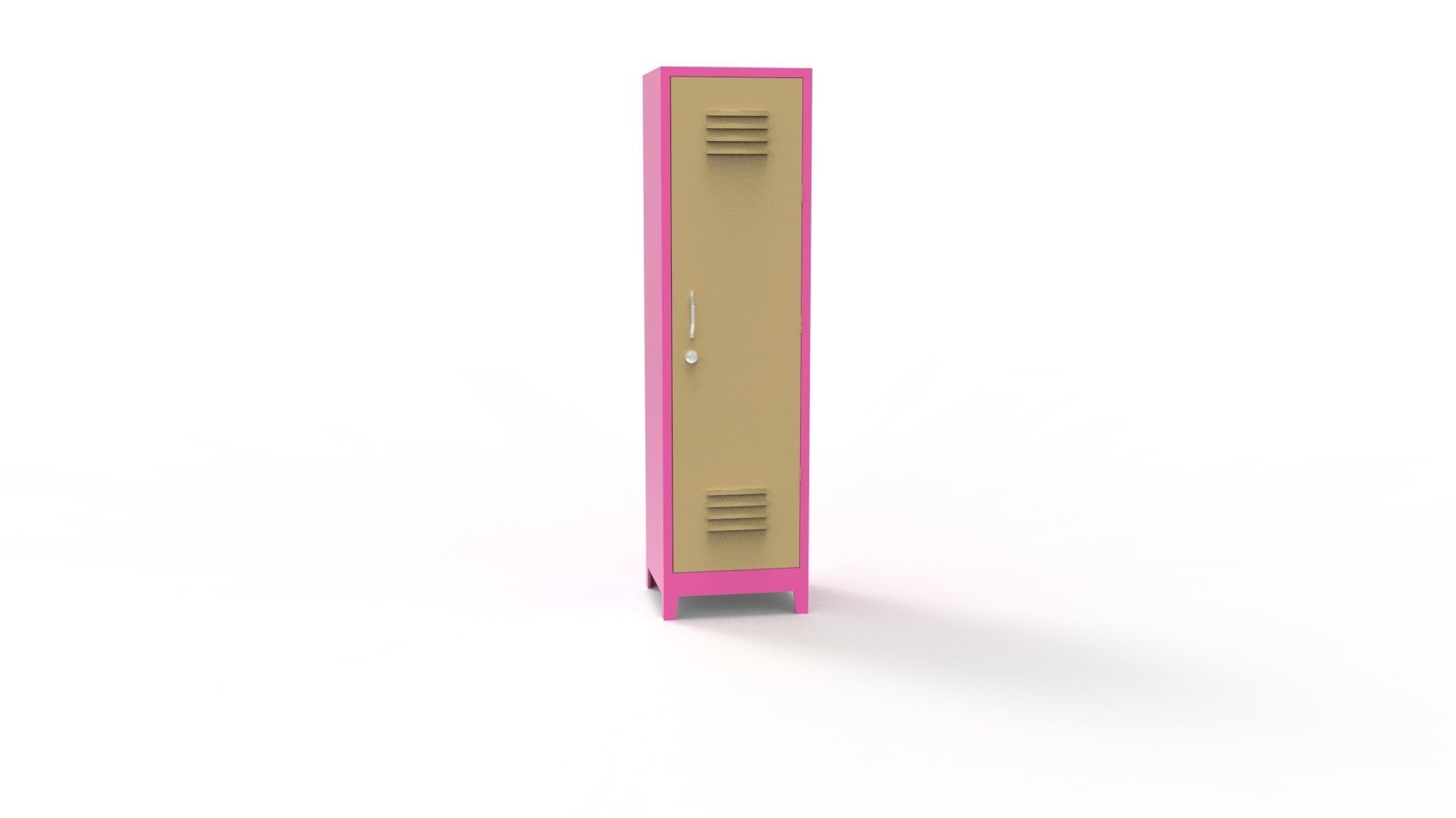 METAL CABINET-5 TYPES -PINK AND CREAM 3D Model Collection_34