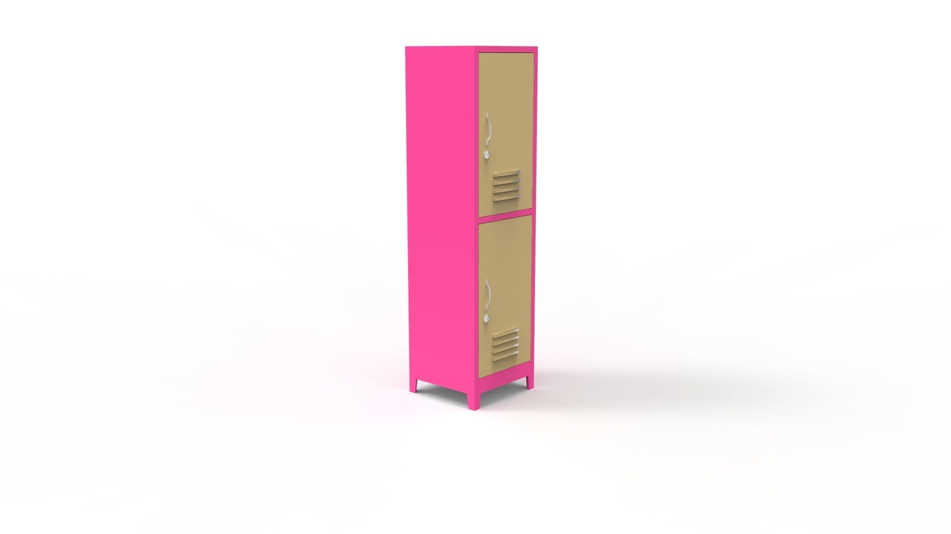 METAL CABINET-5 TYPES -PINK AND CREAM 3D Model Collection_57