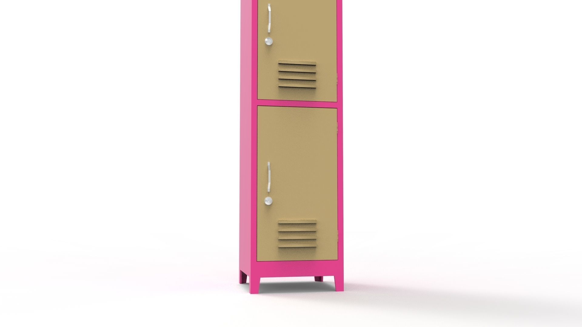 METAL CABINET-5 TYPES -PINK AND CREAM 3D Model Collection_64