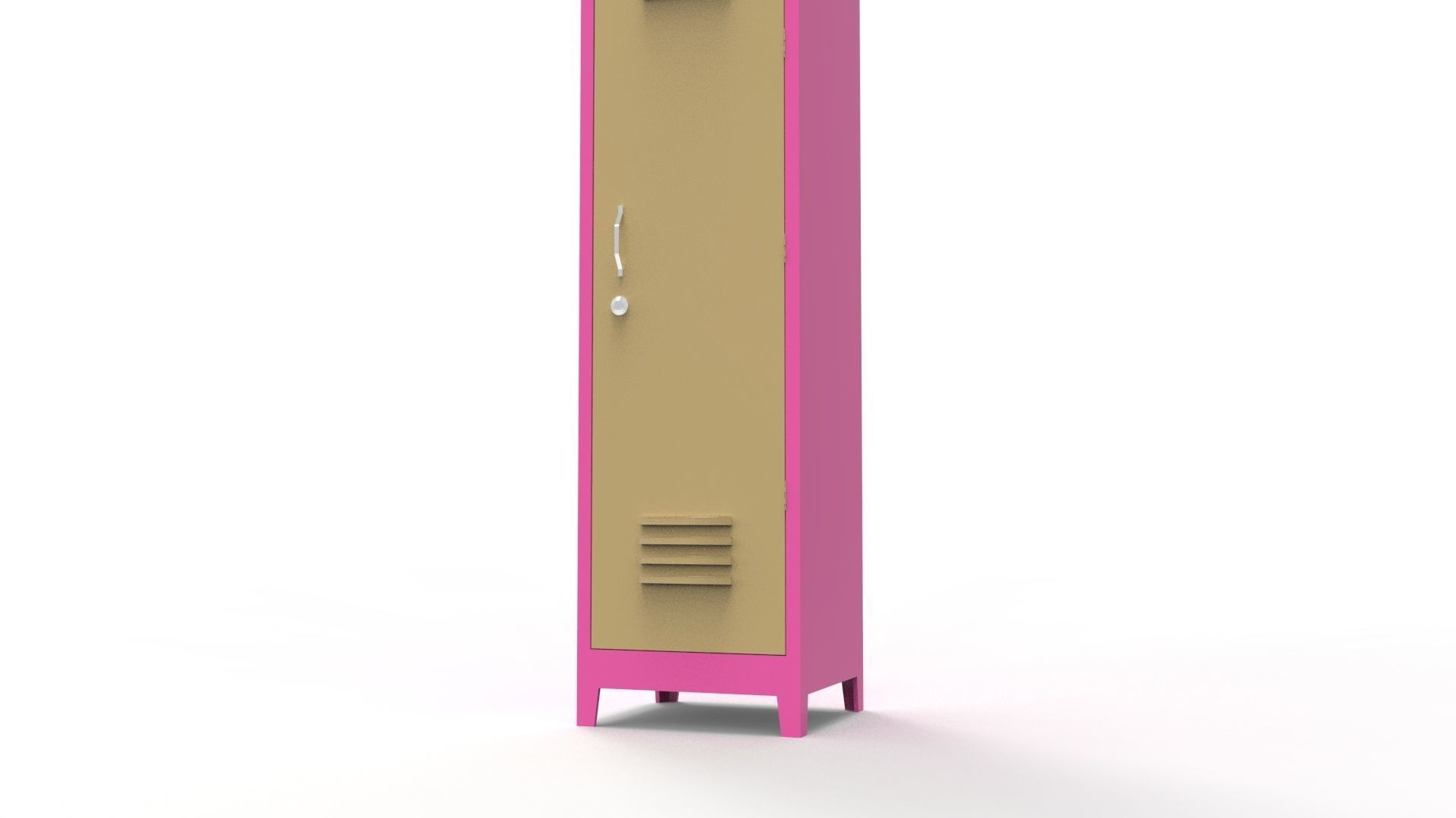METAL CABINET-5 TYPES -PINK AND CREAM 3D Model Collection_49
