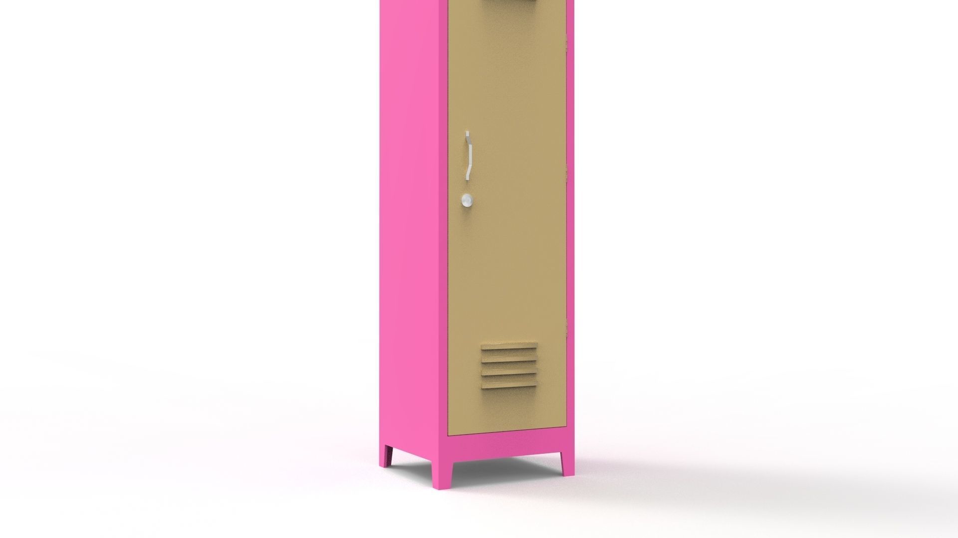 METAL CABINET-5 TYPES -PINK AND CREAM 3D Model Collection_45
