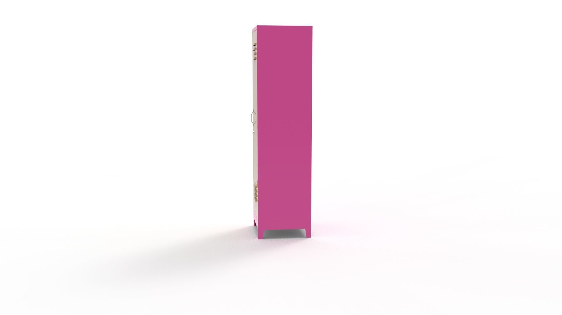 METAL CABINET-5 TYPES -PINK AND CREAM 3D Model Collection_31