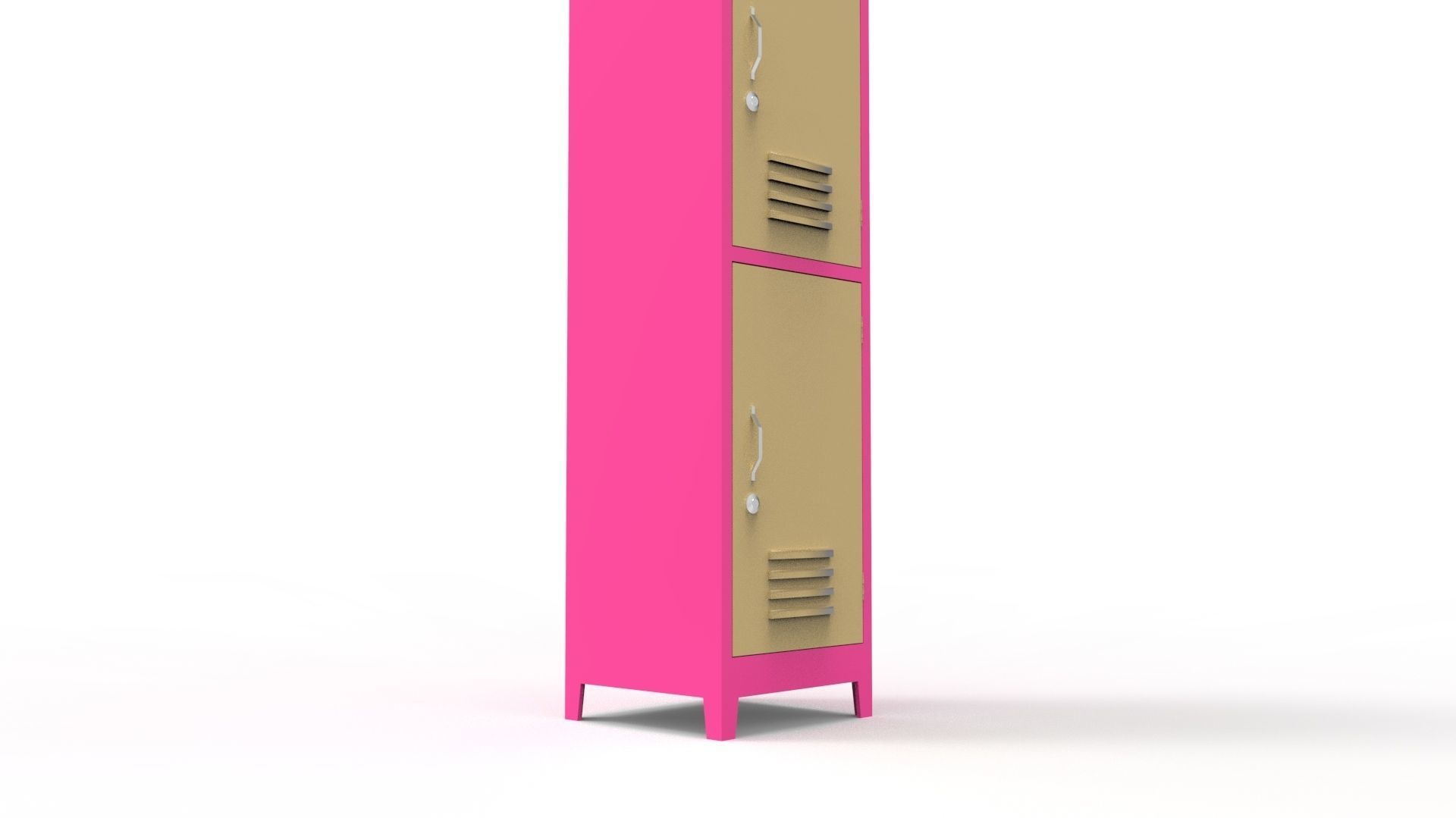 METAL CABINET-5 TYPES -PINK AND CREAM 3D Model Collection_60