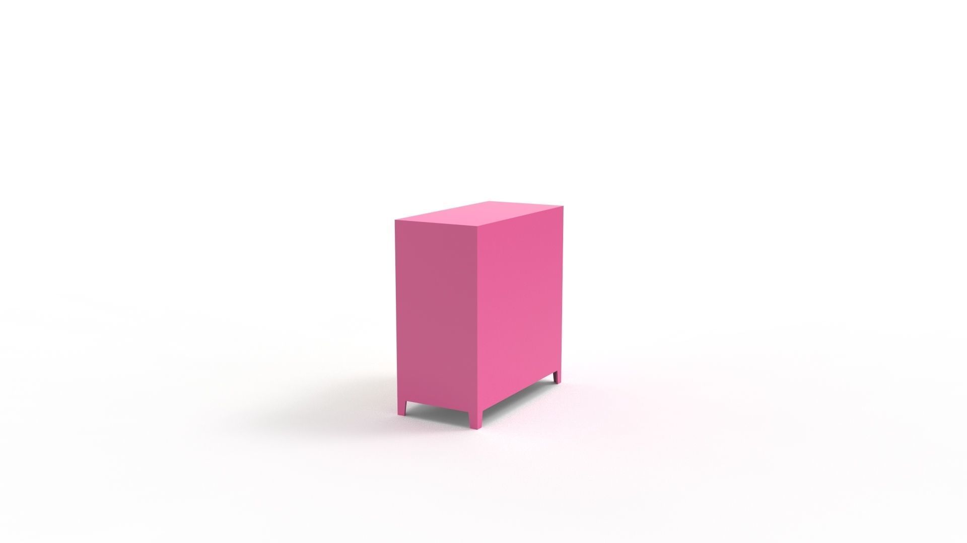 METAL CABINET-5 TYPES -PINK AND CREAM 3D Model Collection_28