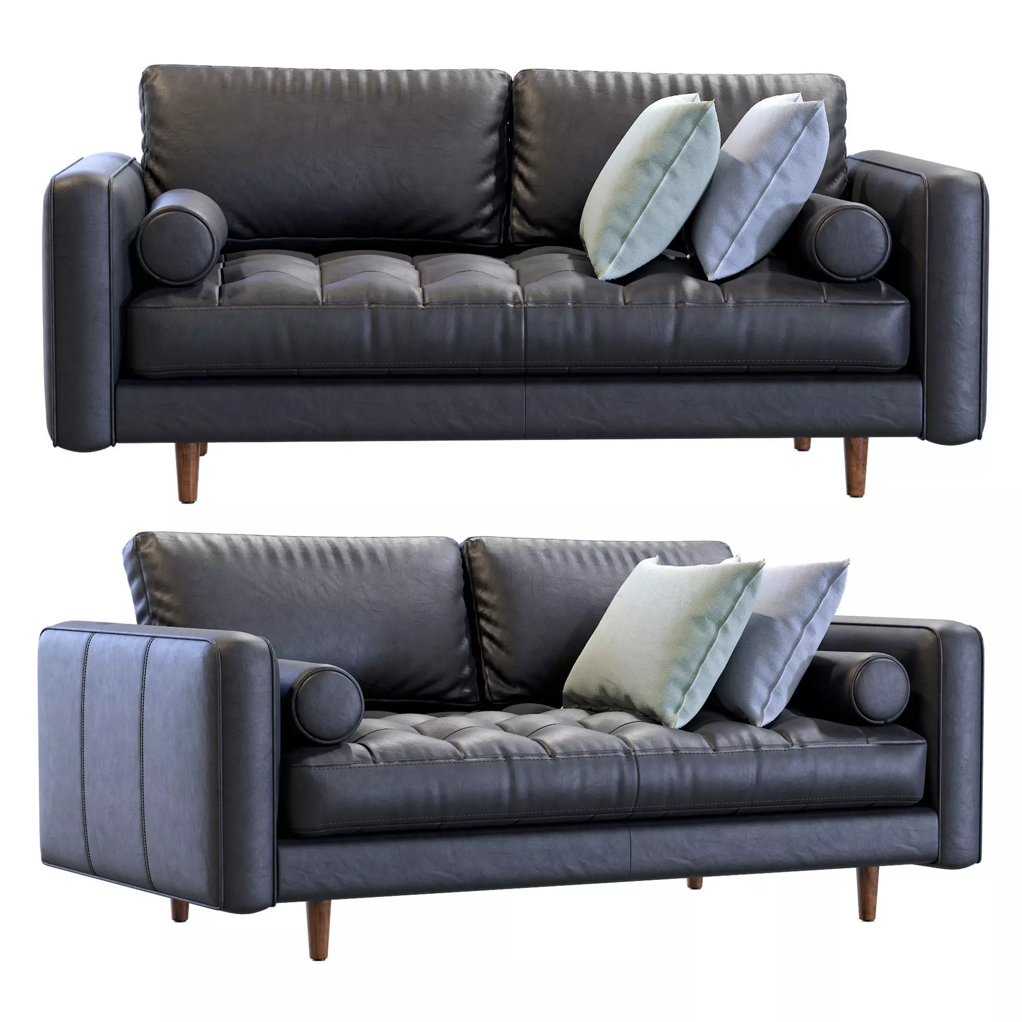 Sven Birch Ivory 72 Sofa 3D model