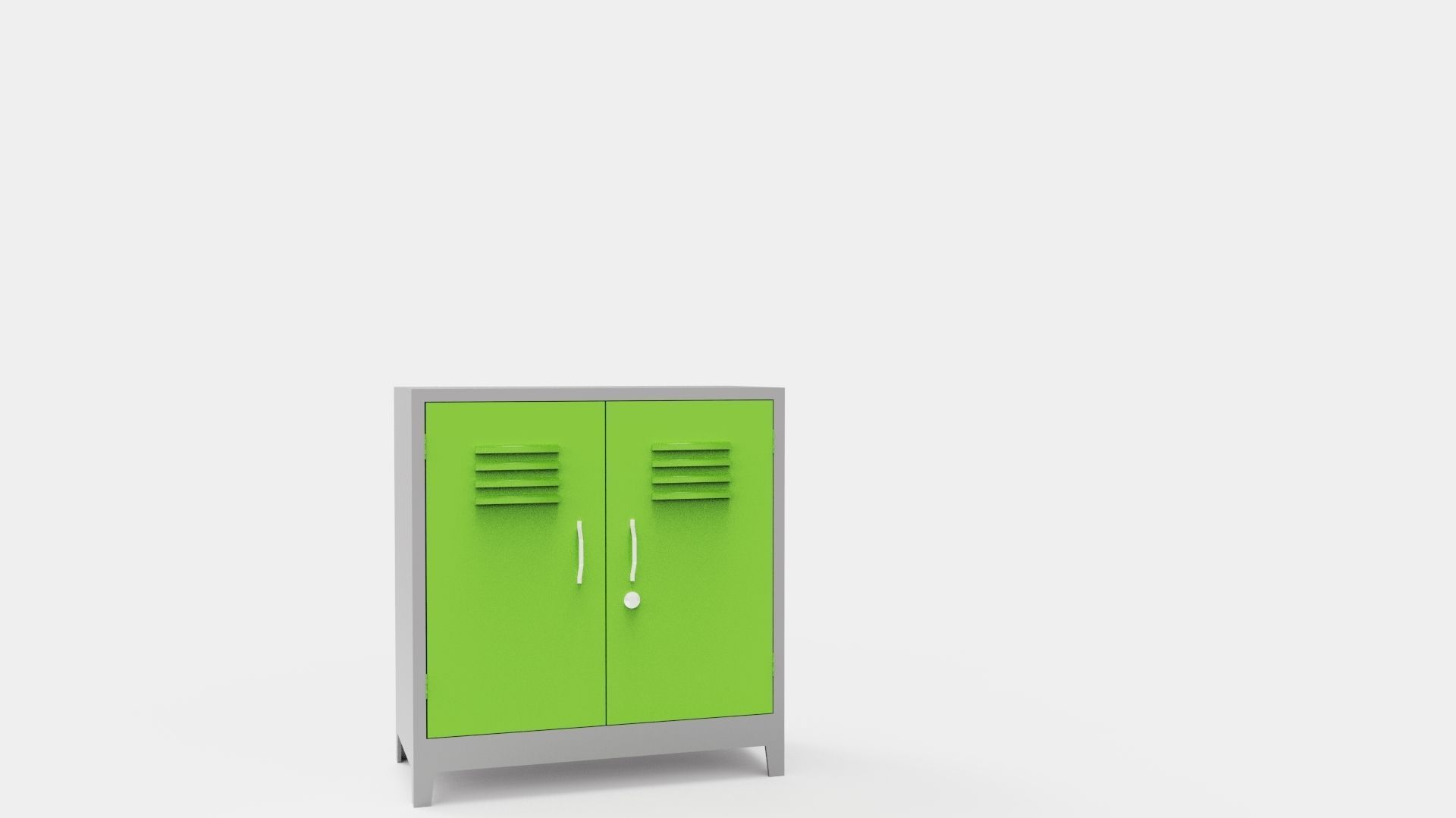 METAL CABINET-5 TYPES-GRAY AND GREEN 3D Model Collection_28