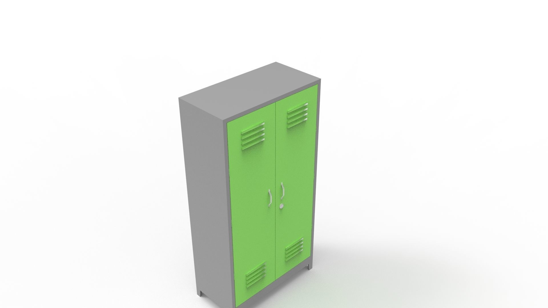 METAL CABINET-5 TYPES-GRAY AND GREEN 3D Model Collection_13
