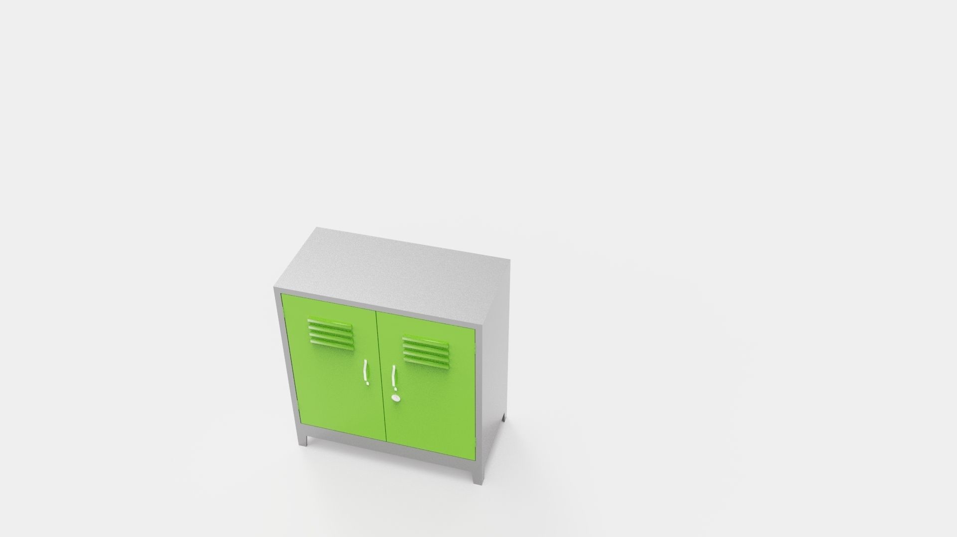 METAL CABINET-5 TYPES-GRAY AND GREEN 3D Model Collection_29
