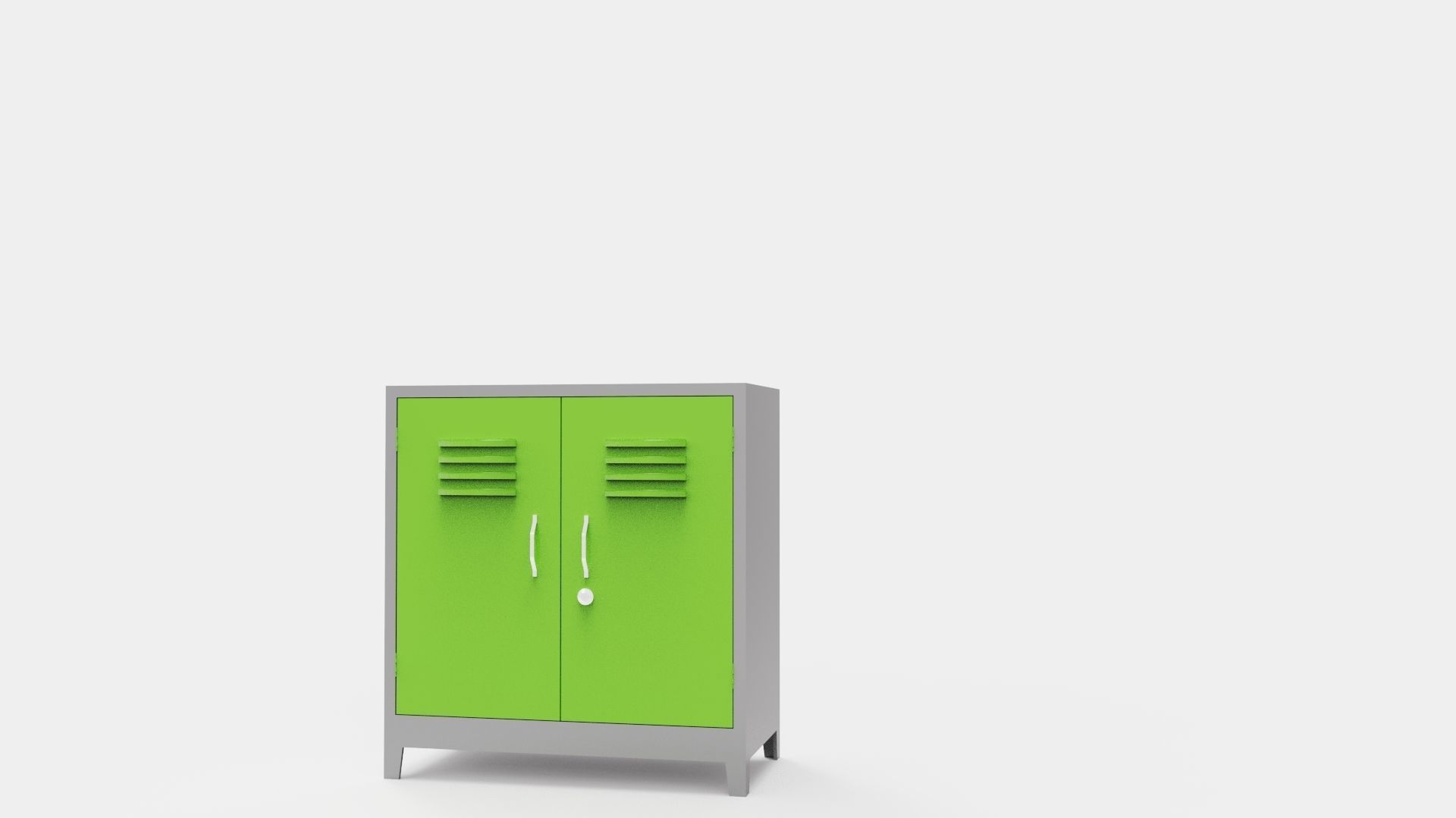 METAL CABINET-5 TYPES-GRAY AND GREEN 3D Model Collection_32