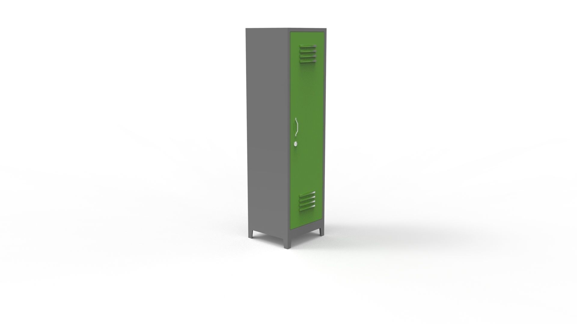 METAL CABINET-5 TYPES-GRAY AND GREEN 3D Model Collection_34