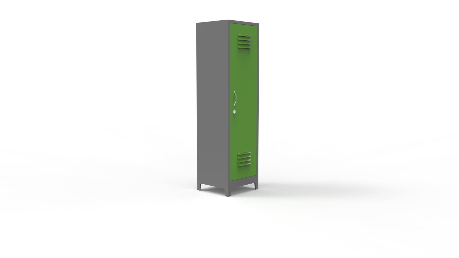 METAL CABINET-5 TYPES-GRAY AND GREEN 3D Model Collection_48