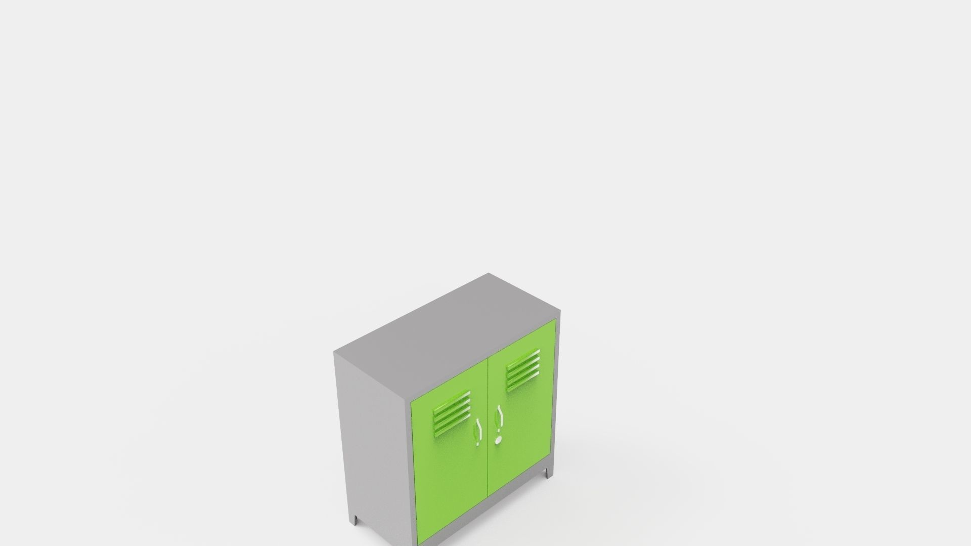 METAL CABINET-5 TYPES-GRAY AND GREEN 3D Model Collection_25