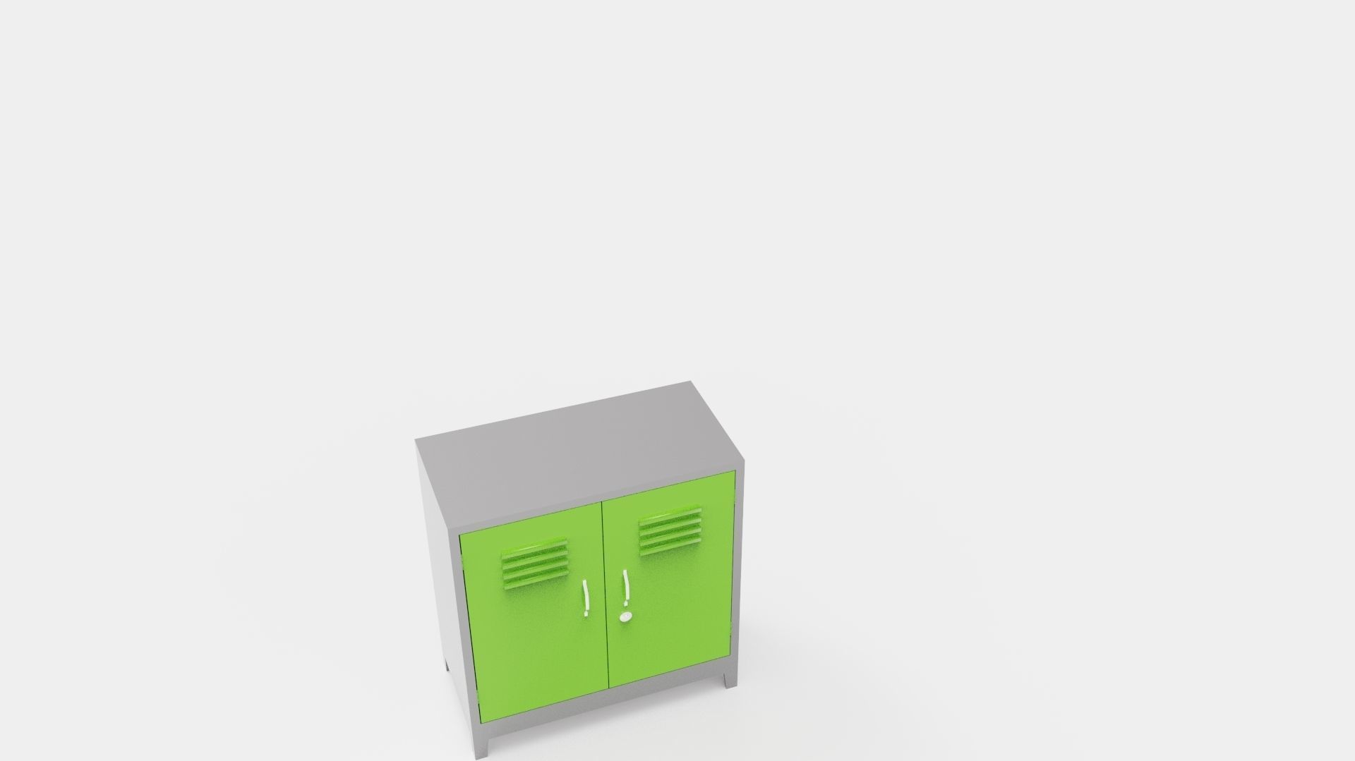METAL CABINET-5 TYPES-GRAY AND GREEN 3D Model Collection_26